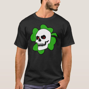 T-shirt Pièce en t de crâne et de trèfle de Debasedtoth