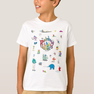 T-shirt Pièce en t de créatures de cavaliers d'arc-en-ci