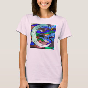 T-shirt Pièce en t de croissant de lune