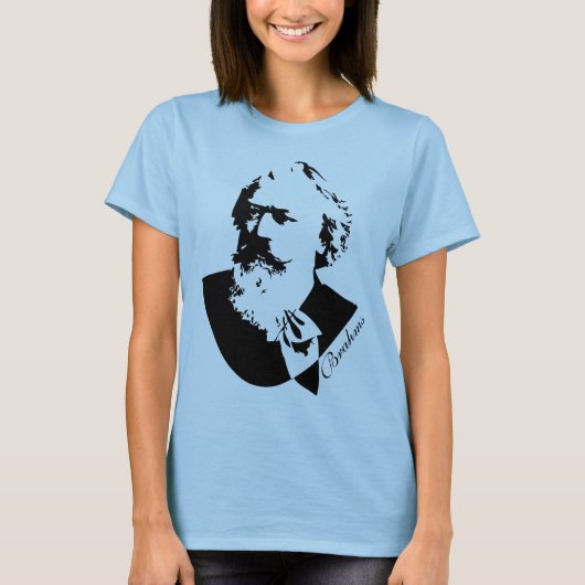 T-shirt Pièce en t de dames de Johannes Brahms de (Devant)