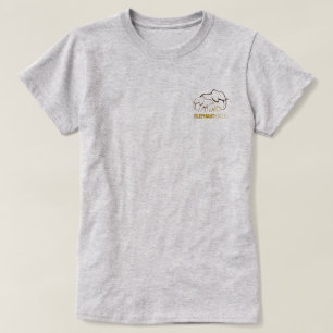 T-shirt Pièce en t de dos de logo d'ElephantVoices (grise)