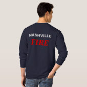 T-shirt Pièce en t de douille de département du feu de (Dos entier)