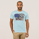 T-shirt pièce en t de drapeau (Devant entier)