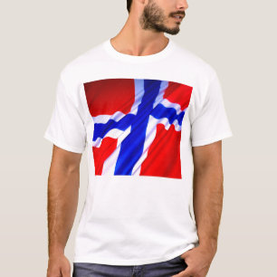 T-shirt Pièce en t de drapeau de la Norvège