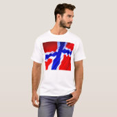 T-shirt Pièce en t de drapeau de la Norvège (Devant entier)