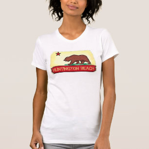 T-shirt Pièce en t de drapeau d'état de dames de