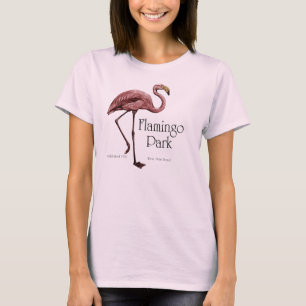 T-shirt pièce en t de flamant de Cru-style
