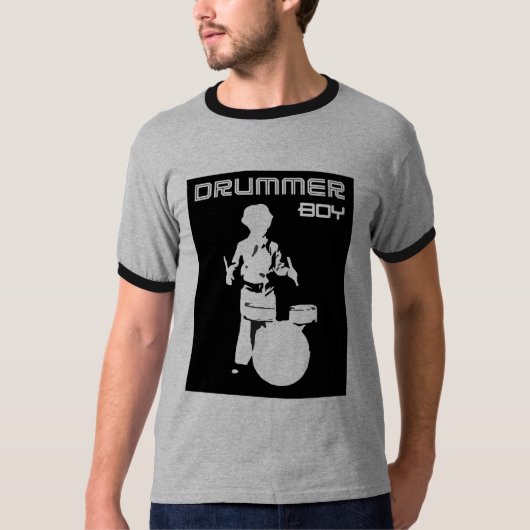 T-shirt Pièce en t de garçon de batteur (Devant)