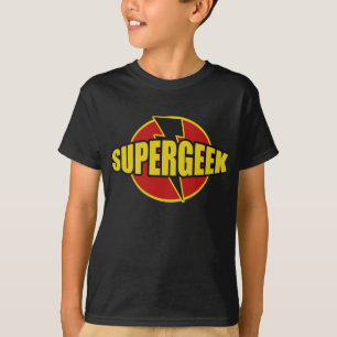 T-shirt PIÈCE EN T de graphique de l'amusement SUPERGEEK