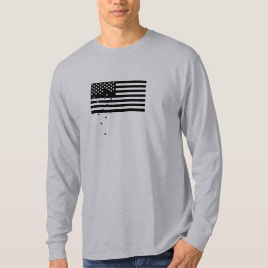 T-shirt Pièce en t de gris des étoiles filantes OD (Devant)