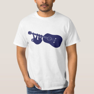 T-shirt Pièce en t de guitare de paresse (bleu-foncé)