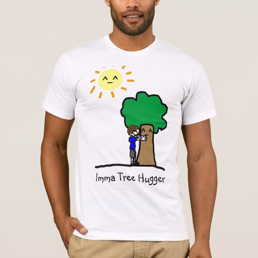 T-shirt Pièce en t de Hugger d'arbre (Devant)
