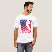 T-shirt Pièce en t de la liberté des hommes (l) (Devant entier)