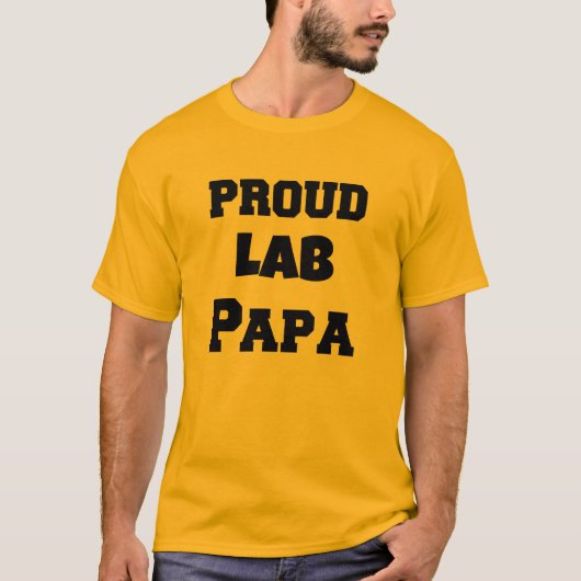 T-shirt Pièce en t de laboratoire - papa fier de (Devant)