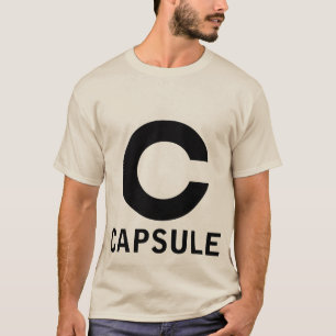 T-shirt Pièce en t de logo de capsule (graphique noir)