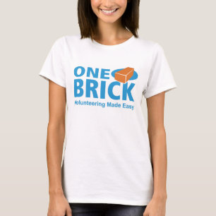 T-shirt Pièce en t de logo de la brique de la femme une