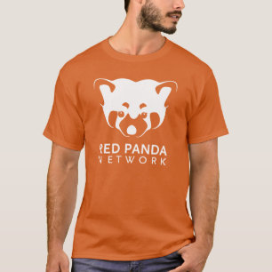 T-shirt Pièce en t de logo de panda rouge