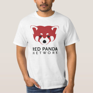 T-shirt Pièce en t de logo de panda rouge