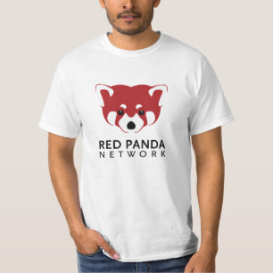 T-shirt Pièce en t de logo de panda rouge unisexe