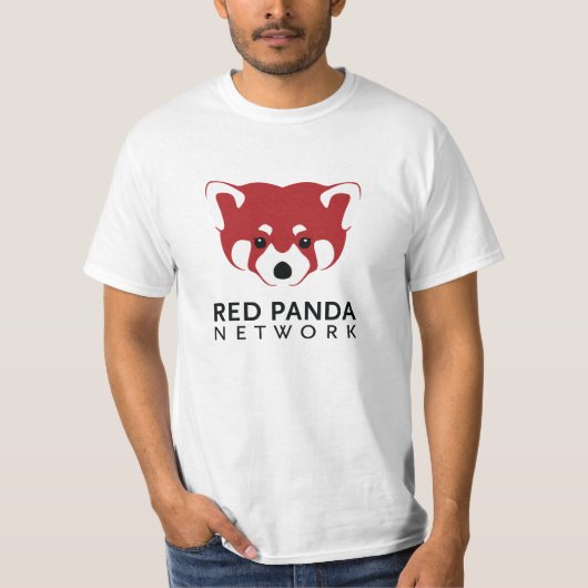 T-shirt Pièce en t de logo de panda rouge unisexe (Devant)