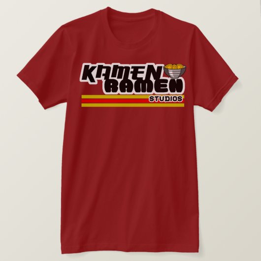 T-shirt Pièce en t de logo des textes de studios de Ramen (Design devant)