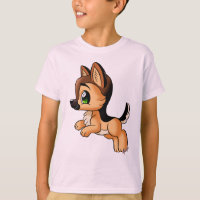 Pièce en t de Longsleeve de chien de berger
