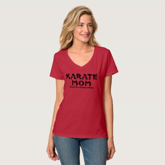 T-shirt Pièce en t de maman de karaté (Devant entier)