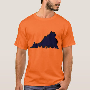 T-shirt Pièce en t de manuscrit de la Virginie - orange