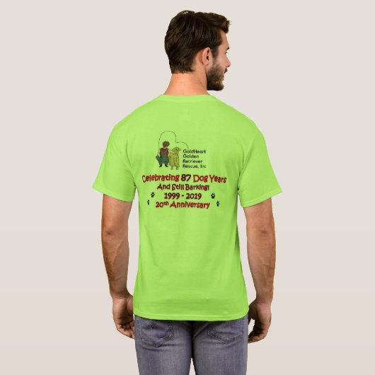 T-shirt Pièce en t de membre de l'équipe de GoldHeart - (Dos entier)