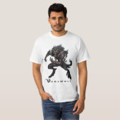 T-shirt Pièce en t de monstre - loup-garou (Devant entier)