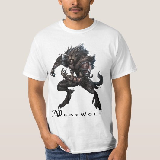 T-shirt Pièce en t de monstre - loup-garou (Devant)