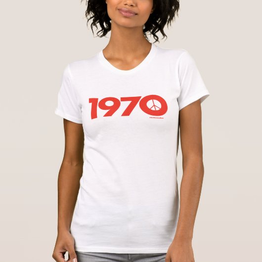 T-shirt Pièce en t de paix en 1970 (blanche) (Devant)