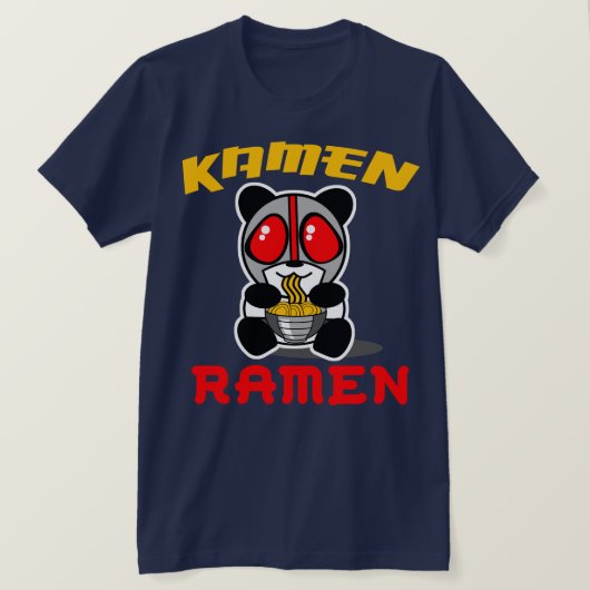 T-shirt Pièce en t de panda de Ramen de Kamen (Design devant)