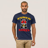 T-shirt Pièce en t de panda de Ramen de Kamen (Devant entier)