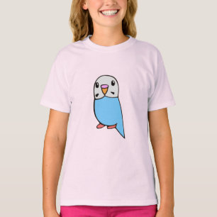 T-shirt Pièce en t de perruche de bleu de ciel