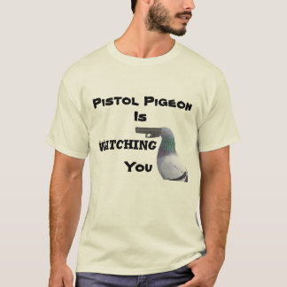 T-shirt Pièce en t de pigeon de pistolet