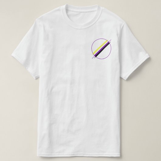 T-shirt Pièce en t de poche de fierté de Nonbinary (Design devant)