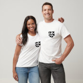 T-shirt Pièce en t de poche d'impression de vache (Unisexe)