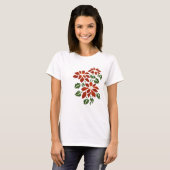 T-shirt Pièce en t de poinsettia (Devant entier)
