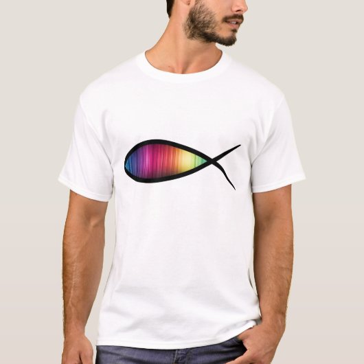 T-shirt Pièce en t de poissons d'arc-en-ciel (Devant)