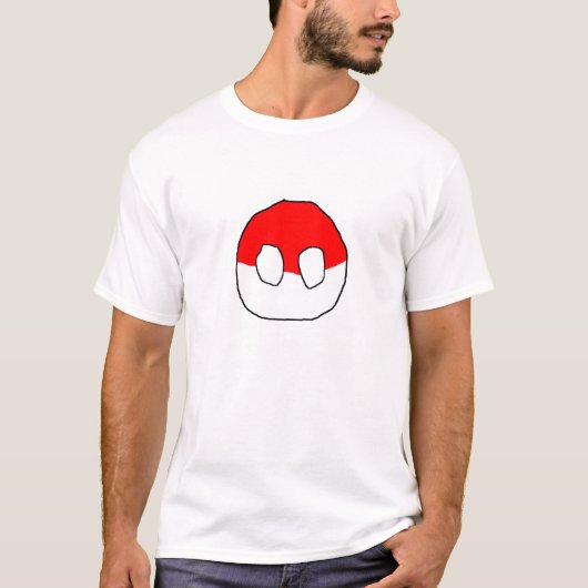 T-shirt Pièce en t de Polandball (Devant)