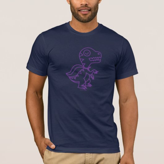T-shirt Pièce en t de Rex d'arc-en-ciel : Pourpre (Devant)