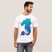 T-shirt Pièce en t de Rhinocéros-Stego-Poisson (l'eau) (Devant entier)
