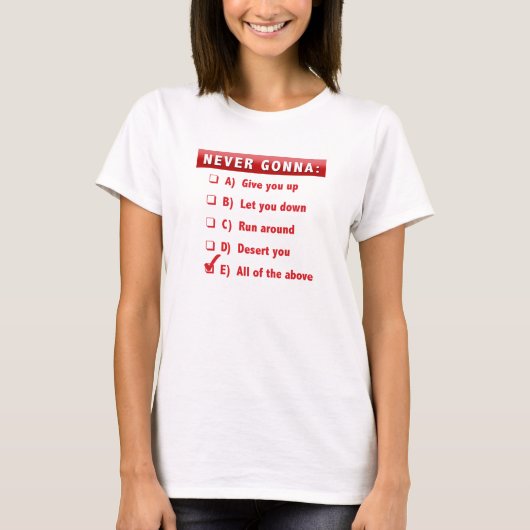 T-shirt Pièce en t de Rick Roll'd (Devant)