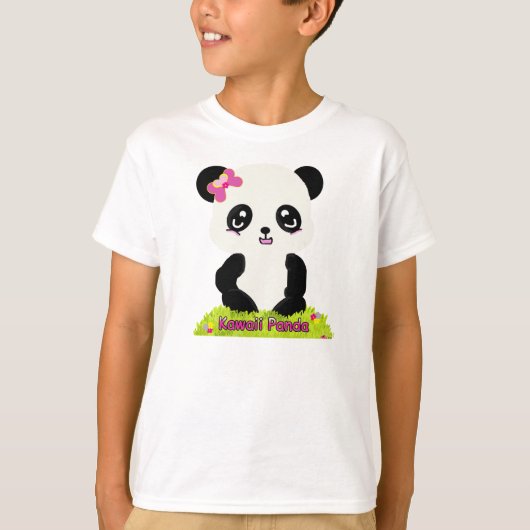 T-shirt Pièce en t de sonnerie de panda de Kawaii (Devant)