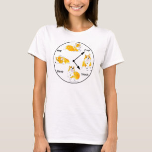 T-shirt Pièce en t de temps de corgi