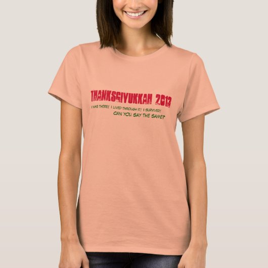 T-shirt Pièce en t de Thanksgivukkah 2013 - femmes (Devant)