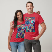 T-shirt Pièce en t de tortue avec l'art indigène original (Unisexe)