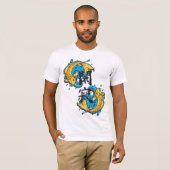 T-shirt Pièce en t de tranquilité de Koi des hommes (Devant entier)