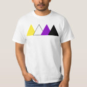 T-shirt Pièce en t de triangle de fierté de Nonbinary (Devant)